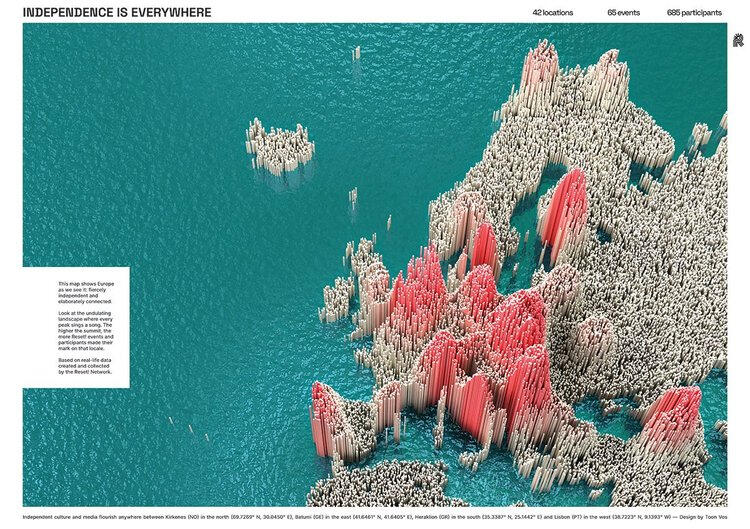 Map Name Cartography of European Independent Media and Culture Client Reset! Network Role Cartographer and designer